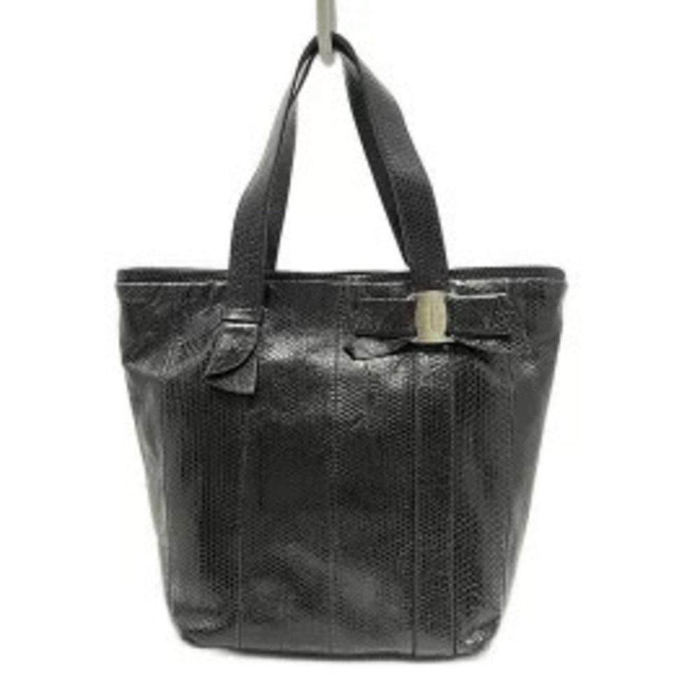 Salvatore Ferragamo Salvatore Vara Tote Bag Ribbon Black